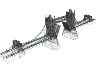 Tower Bridge 3D Model preview