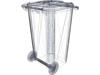Wheelie Bin 3D Model preview
