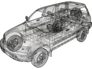 Honda CR-V (2001) 3D Model preview