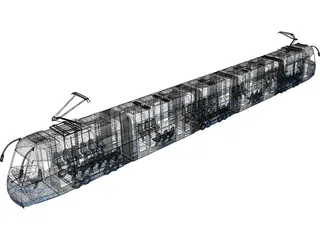 Electric train 3D Model preview
