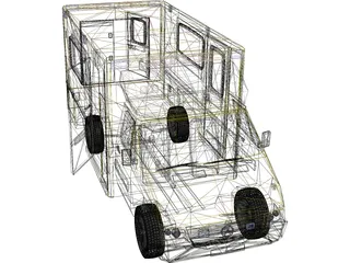 Mercedes London Ambulance 3D Model preview
