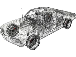 Chevrolet Corvair Monza (1969) 3D Model preview