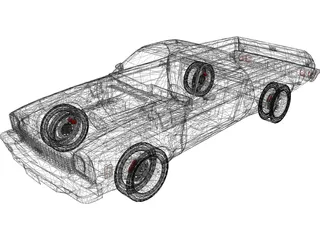 Chevrolet El Camino (1973) 3D Model preview