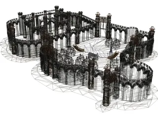 Bravil Castle 3D Model preview