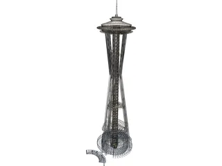 Seattle Space Needle 3D Model preview