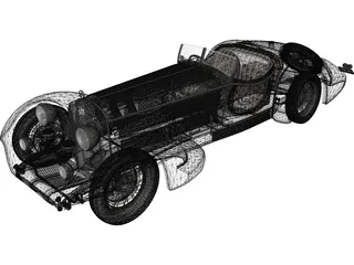 Mercedes-Benz SSK Roadster 3D Model preview