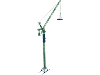 Tower Crane 3D Model preview