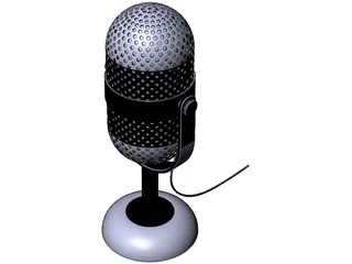 Vintage Microphone 3D Model preview