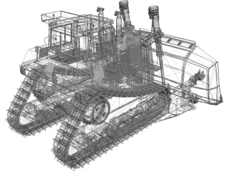 Caterpillar Bulldozer 3D Model preview
