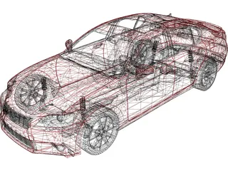 Lexus GS350 (2013) 3D Model preview