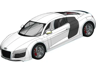 Audi R8 3D Model preview