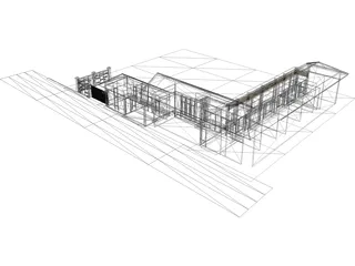 Guest House 3D Model preview