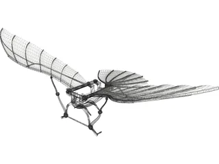 Fly Machine Leonardo Da Vincy 3D Model preview