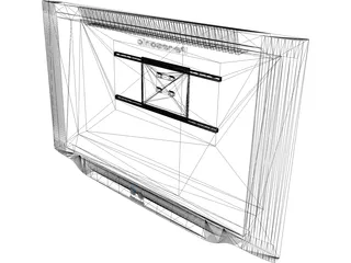 Panasonic Plasma TV 3D Model preview