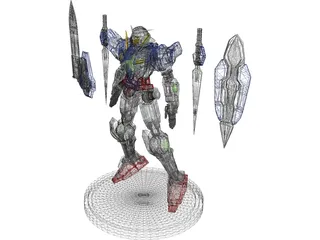 Gundam Exia 3D Model preview