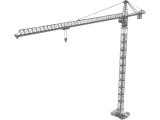 Tower Crane 3D Model preview