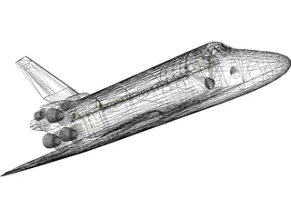 Discovery Space Shuttle 3D Model preview