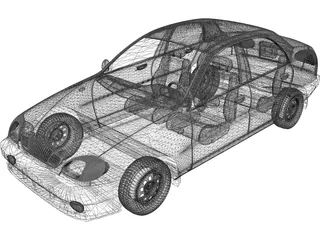 Daewoo Lanos (2000) 3D Model preview