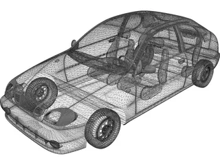 Daewoo Lanos Hatchback (2000) 3D Model preview