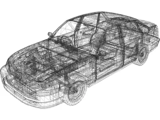 Daewoo Nexia (1996) 3D Model preview