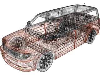 Ford Flex (2009) 3D Model preview