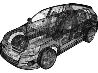 Volkswagen Tiguan (2011) 3D Model preview