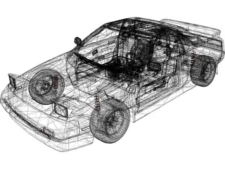 Toytota MR2 Mk1 (1984) 3D Model preview