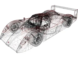 Toyota GT1 TS020 3D Model preview
