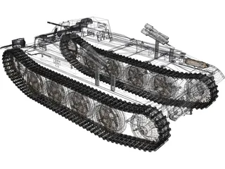 PzKpfw II Flamethrower Flamingo 3D Model preview
