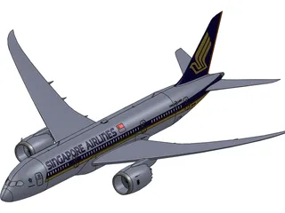 Boeing 787-800 Singapore Airlines 3D Model preview