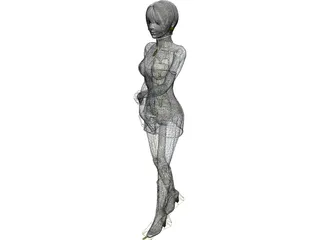 Japanese Girl 3D Model preview