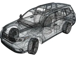 Toyota Highlander (2011) 3D Model preview