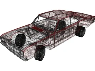 Dodge Dart HEMI Super Stock (1968) 3D Model preview