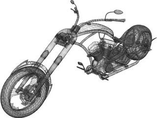 Custom Chopper 3D Model preview
