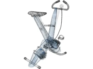 Gym Exercise Bike 3D Model preview