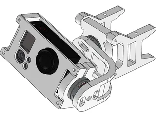 Gimbal Go Pro 3D Model preview