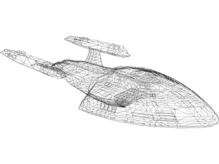 Nova Class Starship 3D Model preview