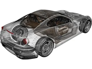Ferrari 599 GTB Fiorano 3D Model preview