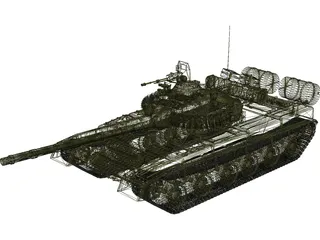 T-80 Russian Tank 3D Model preview