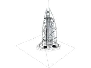 Burj al-Arab 3D Model preview