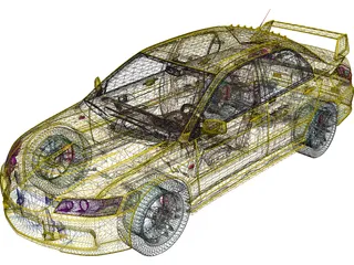 Mitsubishi Lancer Evo 8 3D Model preview