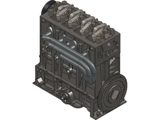 Citroen/Peugeot Engine 3D Model preview
