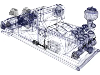 Mud Pump 3D Model preview