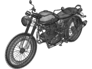 Yamaha 350 Custom 3D Model preview