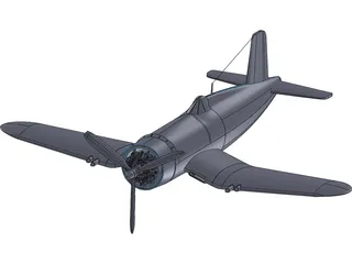 World War Two Fighter Plane 3D Model preview