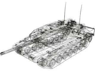 Leopard 2 A7 3D Model preview