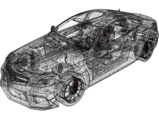 Mercedes-Benz C63 AMG Coupe 3D Model preview