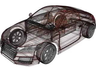 Audi TT (2015) 3D Model preview