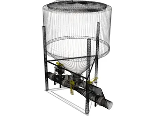 Feeder Tank with Control Valves 3D Model preview