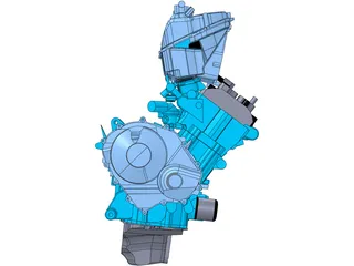 Triumph 675 Engine 3D Model preview